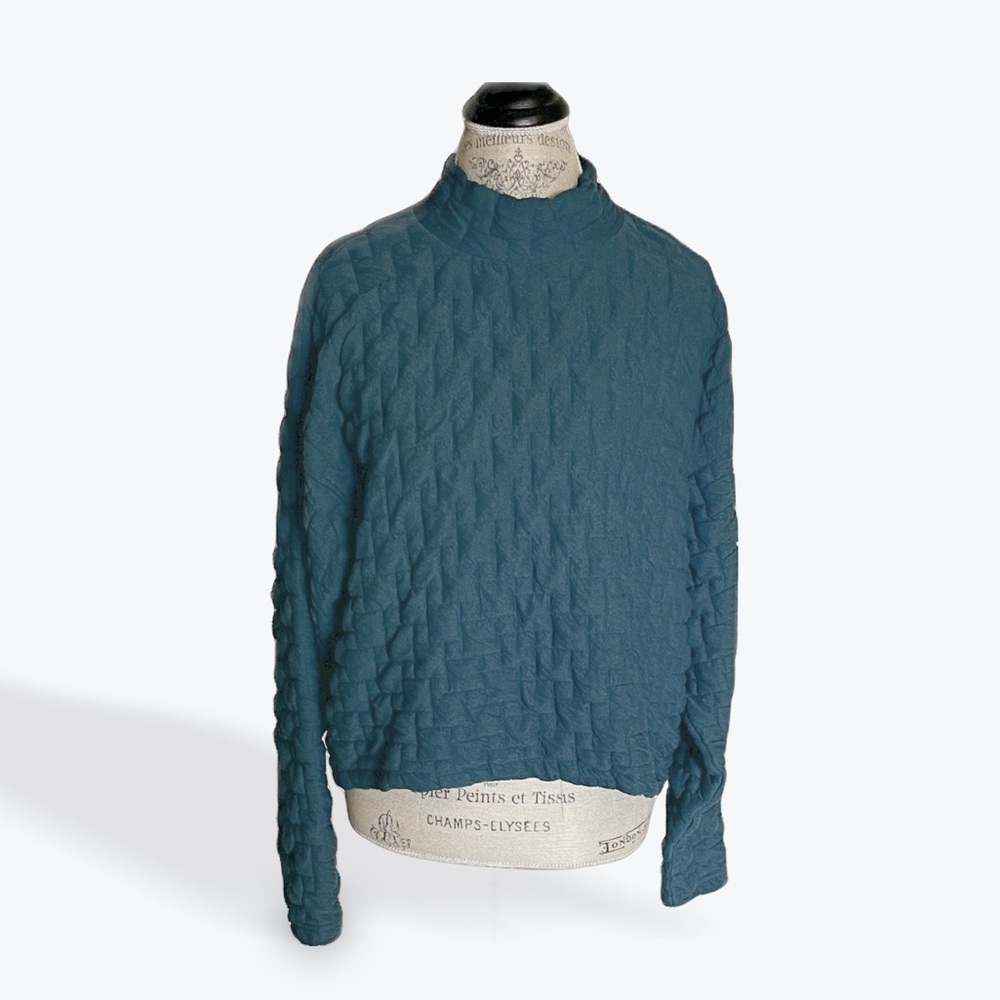 Zara Quilted Teal Top-Large worn Once
